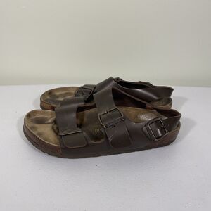 Birkenstock Milano Slingback Sandals Habana Oiled Leather Brown Women's Size 40